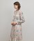 フラワーパターンプリントワンピース