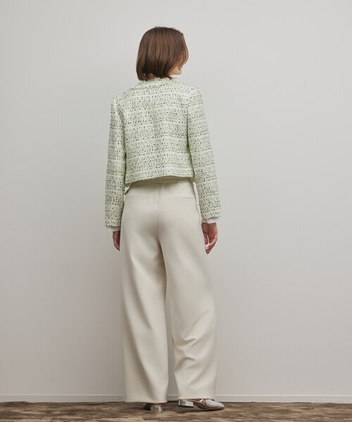 グレースコンチネンタル ファーミックスツィードジャケット ラメ入り