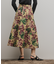 フラワージャガードフレアスカート