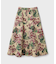 フラワージャガードフレアスカート