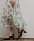 フラワープリントプリーツワンピース