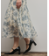 フラワープリントプリーツワンピース