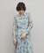 フラワープリントプリーツワンピース