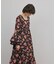 ボタニカルプリントティアードワンピース