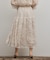 刺繍チュールスカート