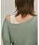 ラメリブクルーニットトップ