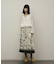 プリントタックフレアスカート