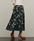 プリントタックフレアスカート