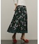 プリントタックフレアスカート