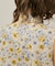 シアーフラワープリントジャガードブラウス