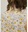 シアーフラワープリントジャガードブラウス