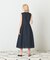 ボーダーメッシュジャガードドレス