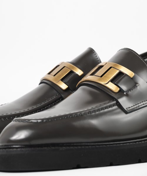 LucaGrossi/ルカグロッシ】厚底幾何学ビットローファー/K072M TAL-UA