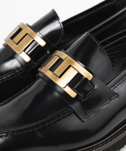 LucaGrossi/ルカグロッシ】厚底幾何学ビットローファー/K072M TAL-UA