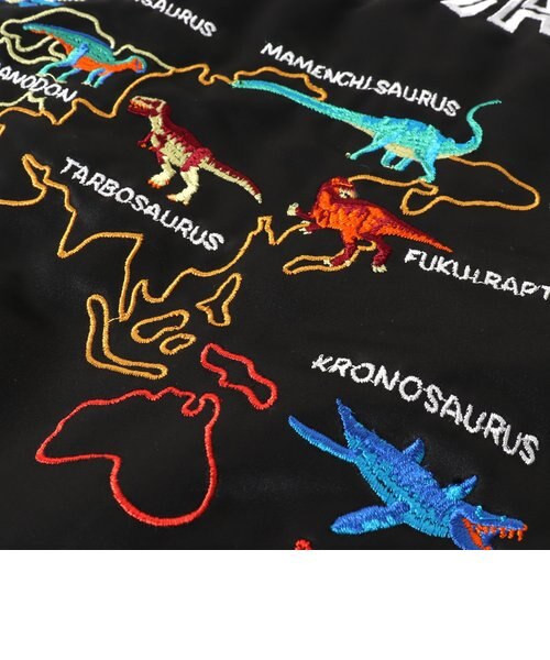 福井県立恐竜博物館コラボ 恐竜世界地図スカジャン｜エフオー