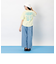 レースアップデニムロングパンツ