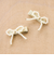 パールリボンヘアクリップセット
