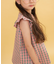 WEB限定 チェックフリルチュニック