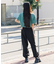 ウエスト折り返し梨地カーゴパンツ
