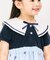 tiny bearセーラー衿ドッキングワンピース