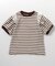 肩フリルフラワーモチーフTシャツ