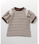 肩フリルフラワーモチーフTシャツ
