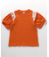 肩フリルフラワーモチーフTシャツ