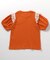 肩フリルフラワーモチーフTシャツ