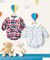 tiny bear ストライプ＆チェックボディースーツ