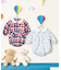 tiny bear ストライプ＆チェックボディースーツ