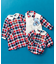 tiny bear ストライプ＆チェックボディースーツ