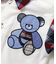 tiny bear ストライプ＆パッチワークシャツ