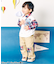 tiny bear ストライプ＆パッチワークシャツ