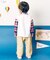 tiny bear ストライプ＆パッチワークシャツ