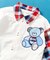 tiny bear ストライプ＆パッチワークシャツ