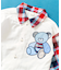 tiny bear ストライプ＆パッチワークシャツ