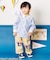tiny bear ストライプ＆パッチワークシャツ