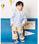 tiny bear ストライプ＆パッチワークシャツ