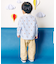 tiny bear ストライプ＆パッチワークシャツ