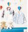 tiny bear ストライプ＆パッチワークシャツ