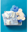 tiny bear ストライプ＆パッチワークシャツ