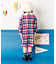 tiny bear ストライプ＆チェックワンピース