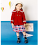 tiny bear ストライプ＆チェックワンピース