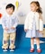 tiny bear ストライプ＆チェックワンピース