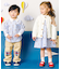 tiny bear ストライプ＆チェックワンピース