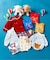 tiny bear ストライプ＆チェックワンピース
