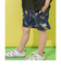 水陸両用総柄アクティブパンツ  4分丈