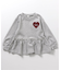 ワッフルペプラムハートモチーフTシャツ