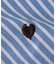 【リンク】ハート刺繍ストライプシャツ