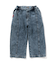 B NEWJACK ケミカルバギーデニムパンツ  10分丈